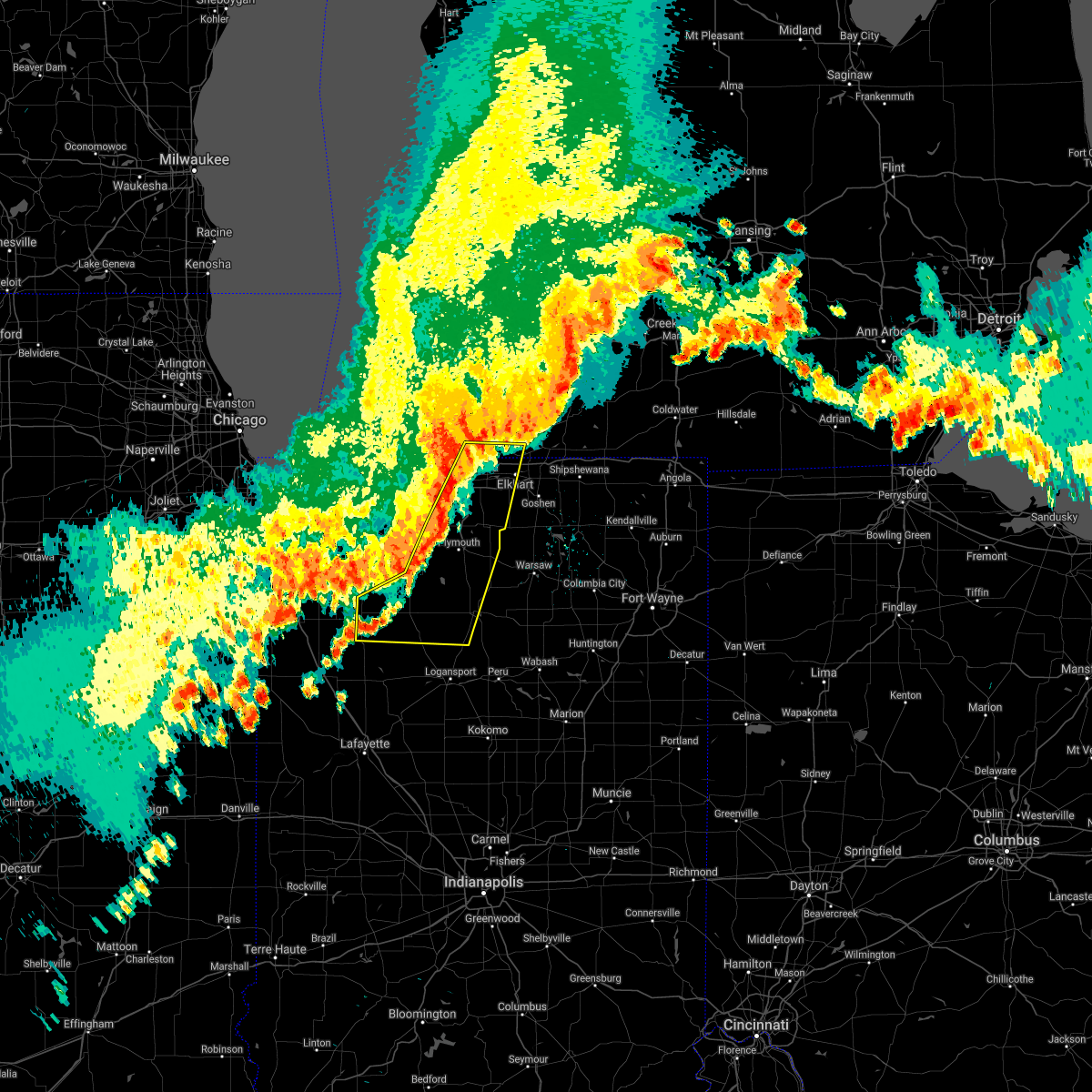 Hail Map for South Bend, IN Interactive Hail Maps(05)