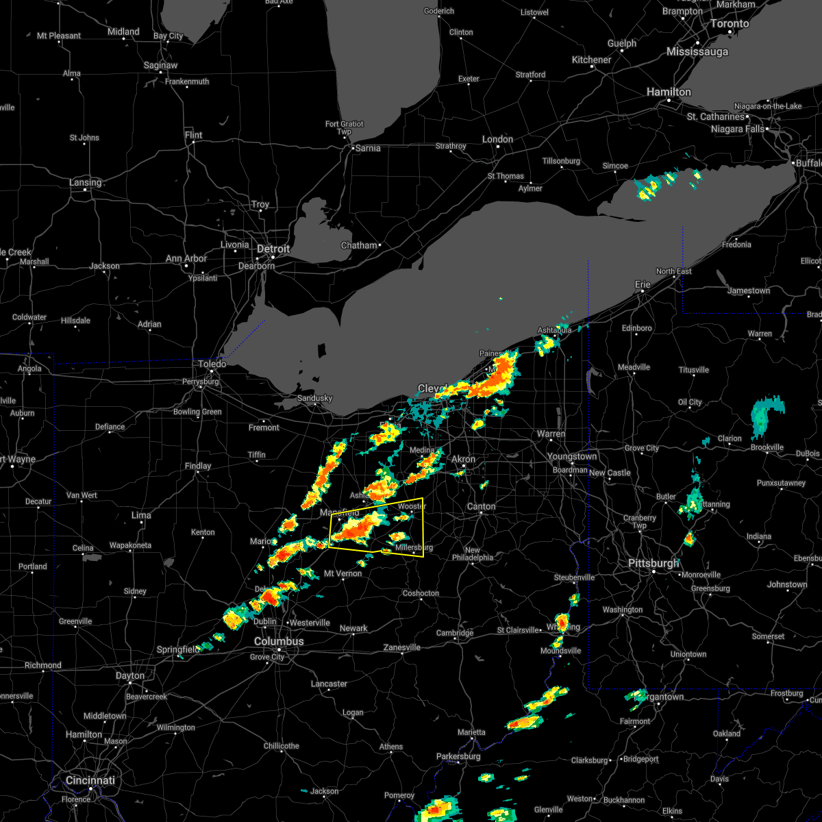Interactive Hail Maps Hail Map for Fredericksburg, OH