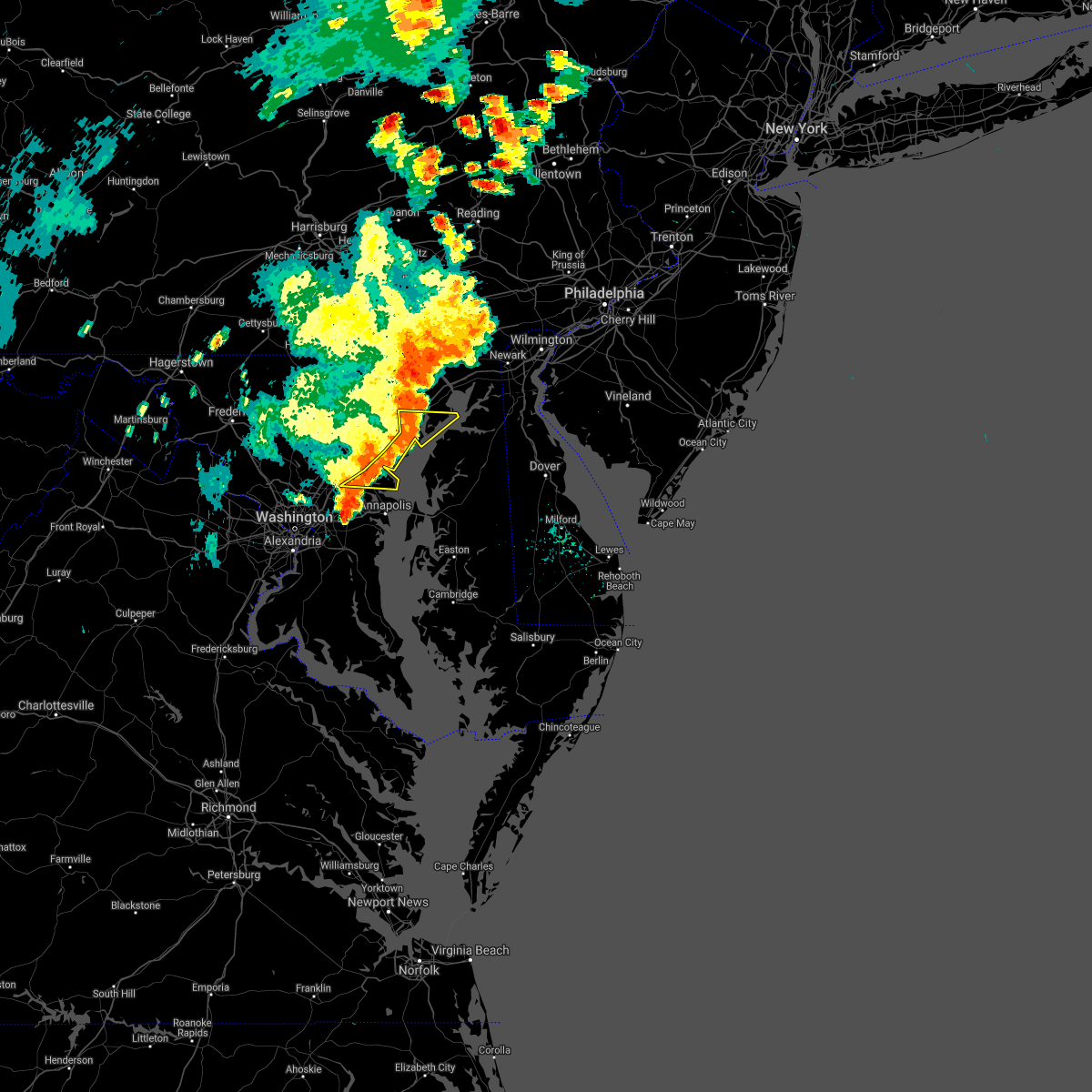 Interactive Hail Maps Hail Map for Aberdeen Proving Ground, MD