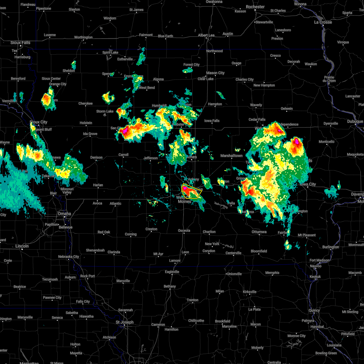 Hail Map for Des Moines, IA Interactive Hail Maps