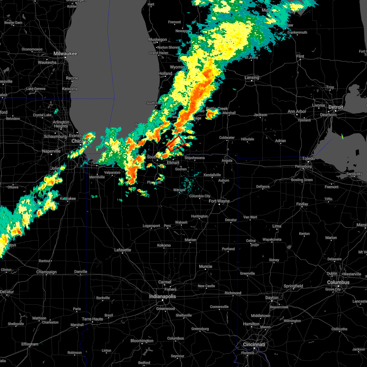 Interactive Hail Maps Hail Map for Cassopolis, MI