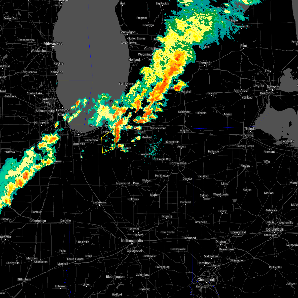 Interactive Hail Maps Hail Map for Kingsford Heights, IN