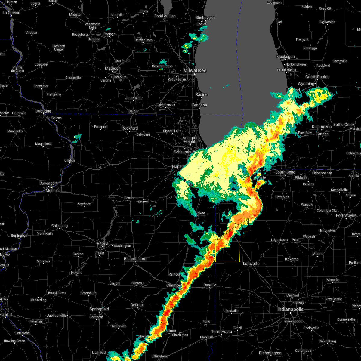 Interactive Hail Maps Hail Map for Fowler, IN