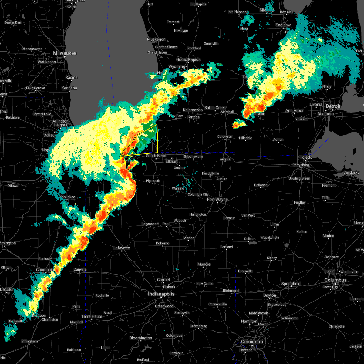 Interactive Hail Maps Hail Map for Baroda, MI