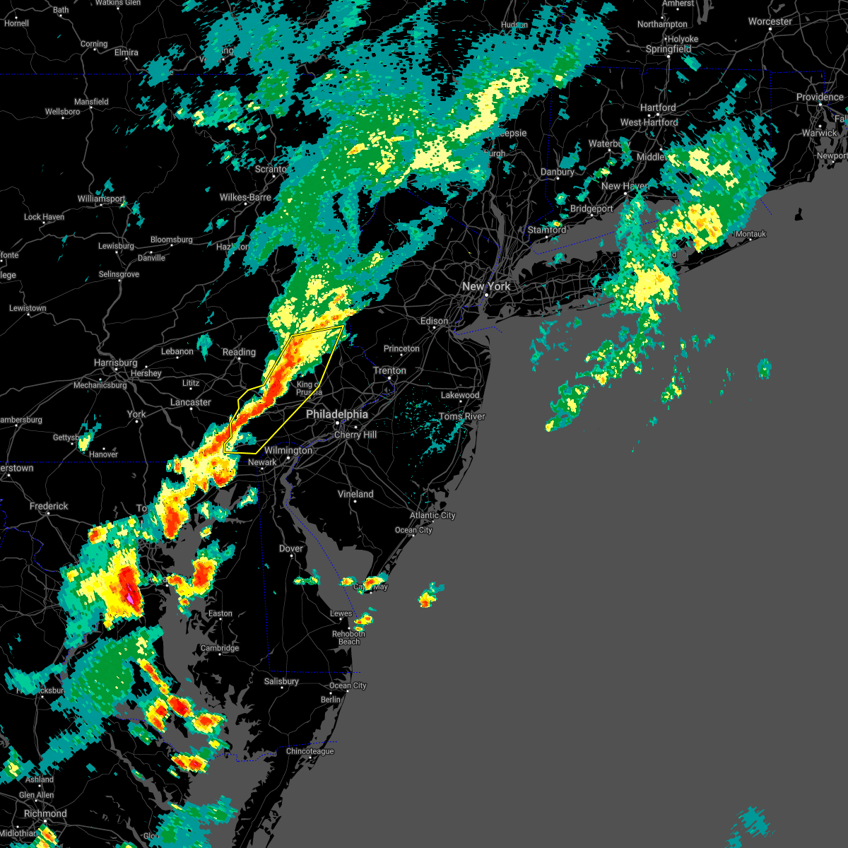Interactive Hail Maps Hail Map for Coatesville, PA