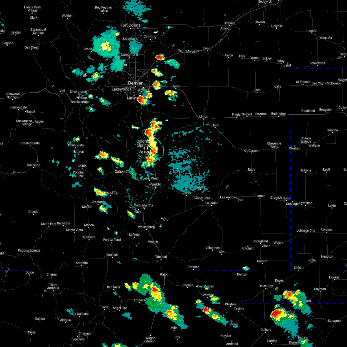 Interactive Hail Maps Hail Map for Colorado Springs, CO