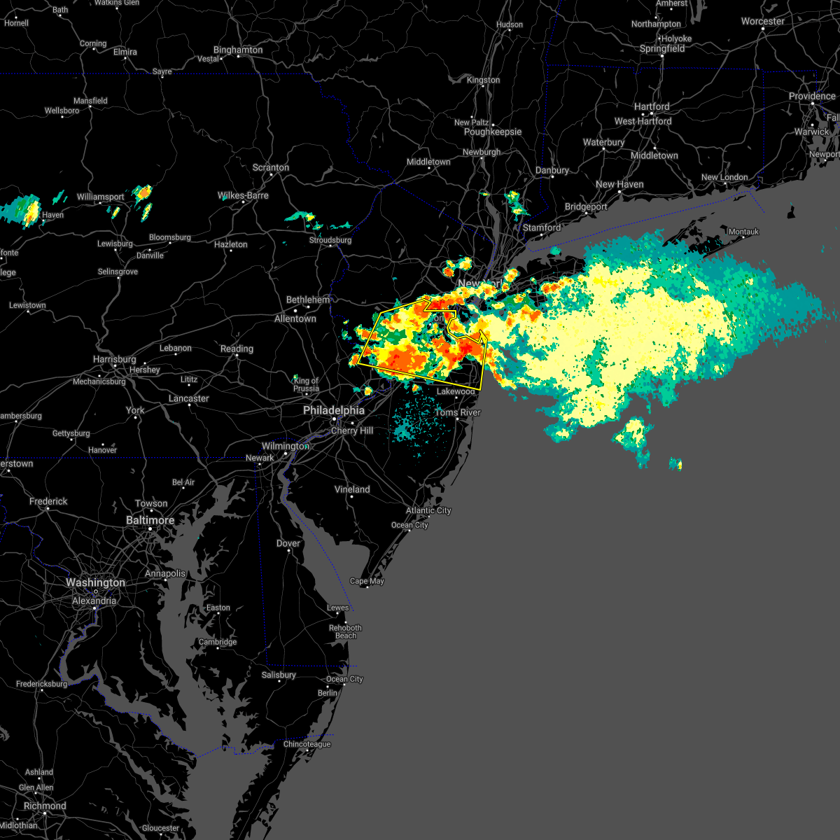 Interactive Hail Maps Hail Map for AvonbytheSea, NJ