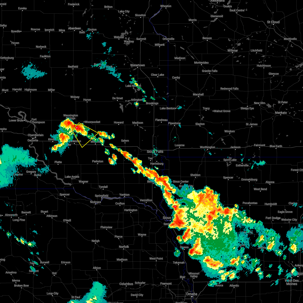 Interactive Hail Maps Hail Map for Mount Vernon, SD