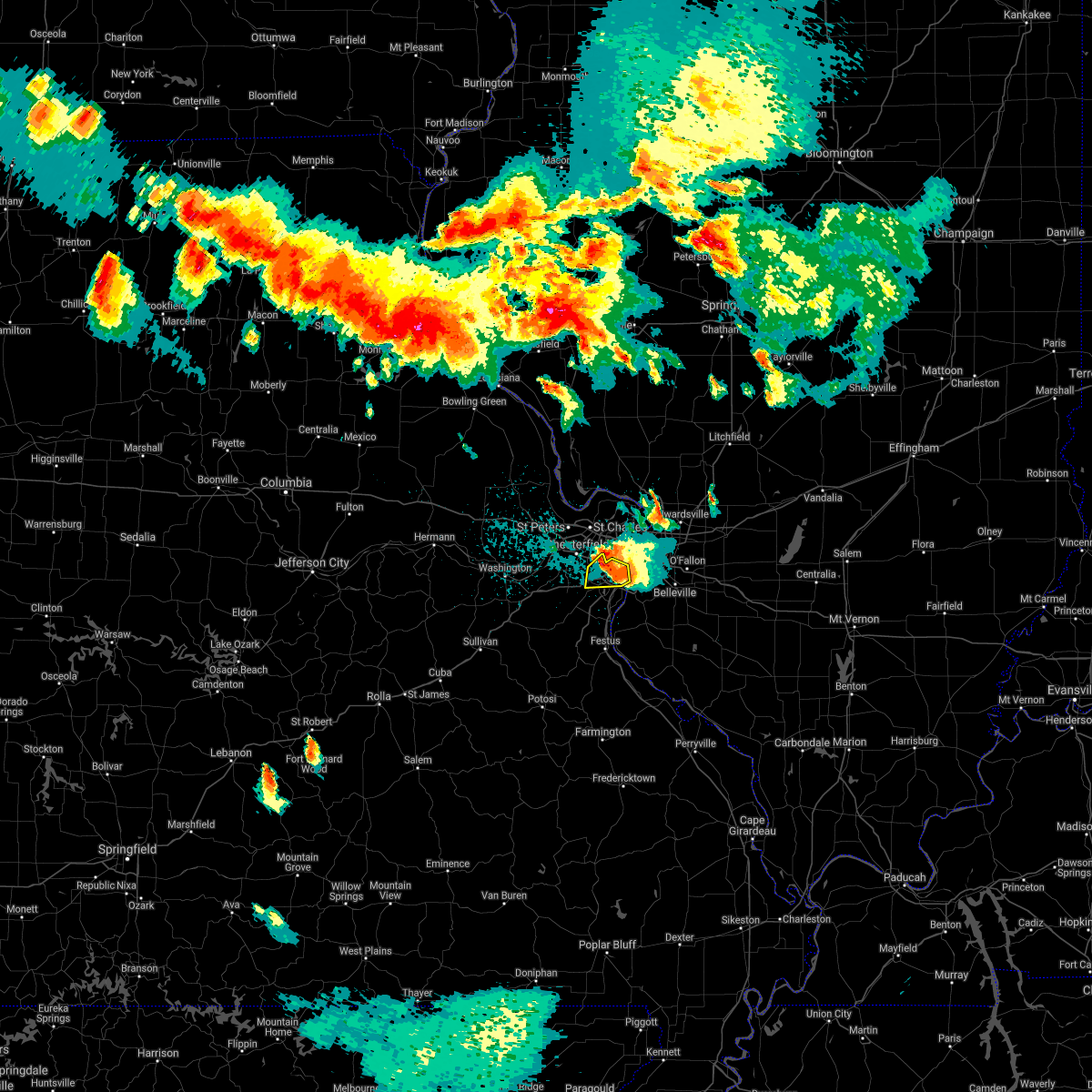 Interactive Hail Maps Hail Map for St. Louis, MO