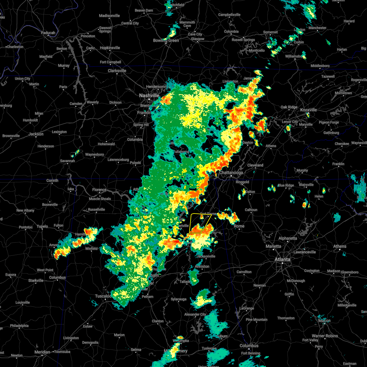 Interactive Hail Maps Hail Map for Pine Ridge, AL