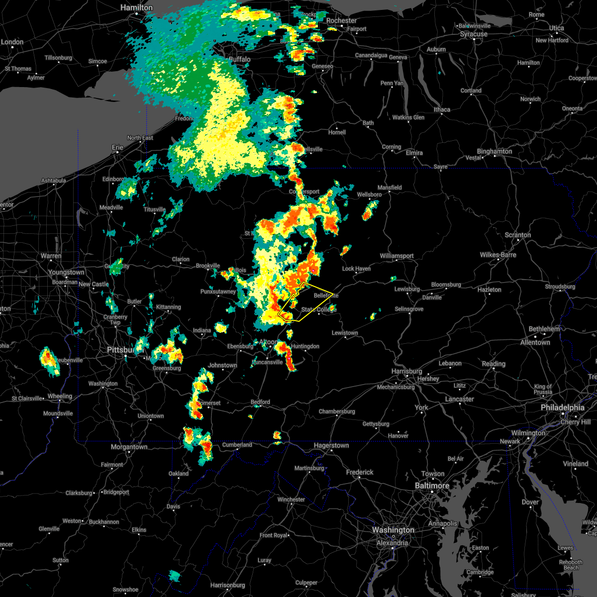 Interactive Hail Maps Hail Map for Milesburg, PA