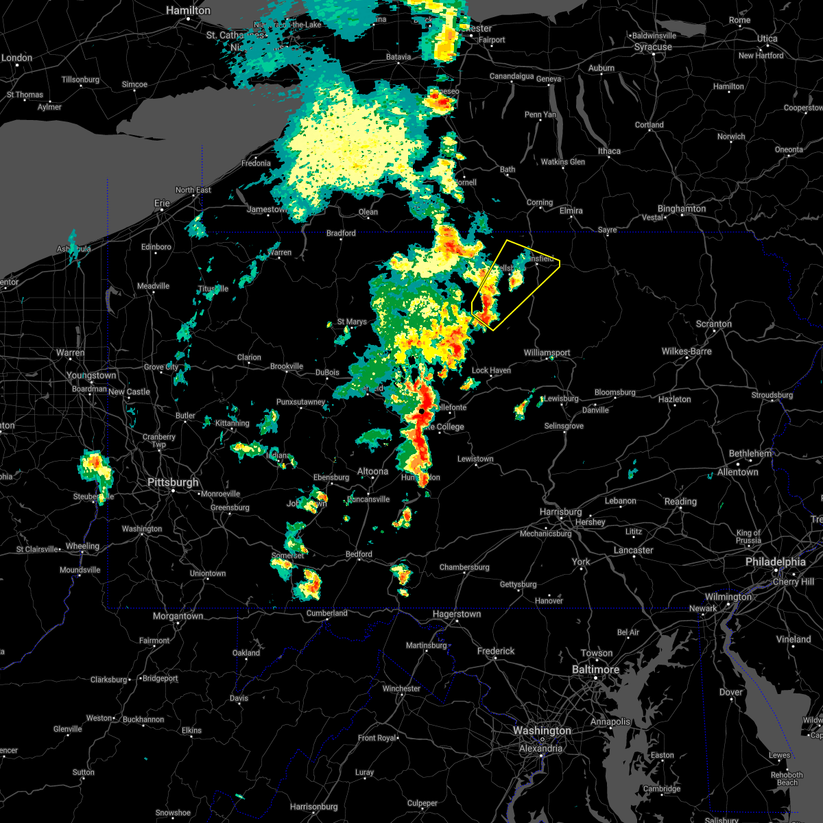 Interactive Hail Maps Hail Map for Wellsboro, PA