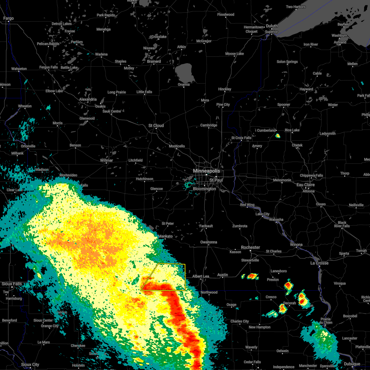 Interactive Hail Maps Hail Map for Frost, MN