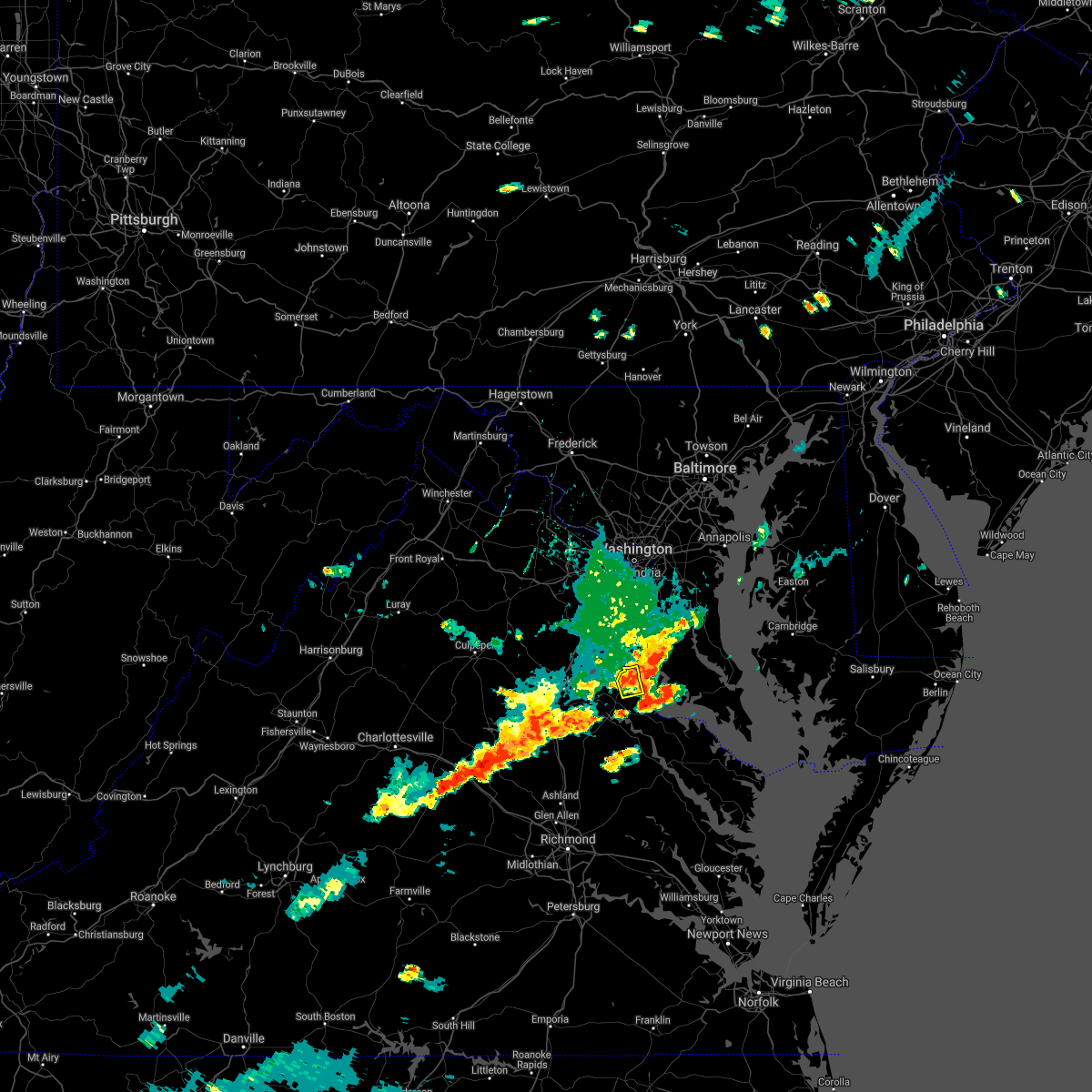 Interactive Hail Maps Hail Map for Dahlgren, VA
