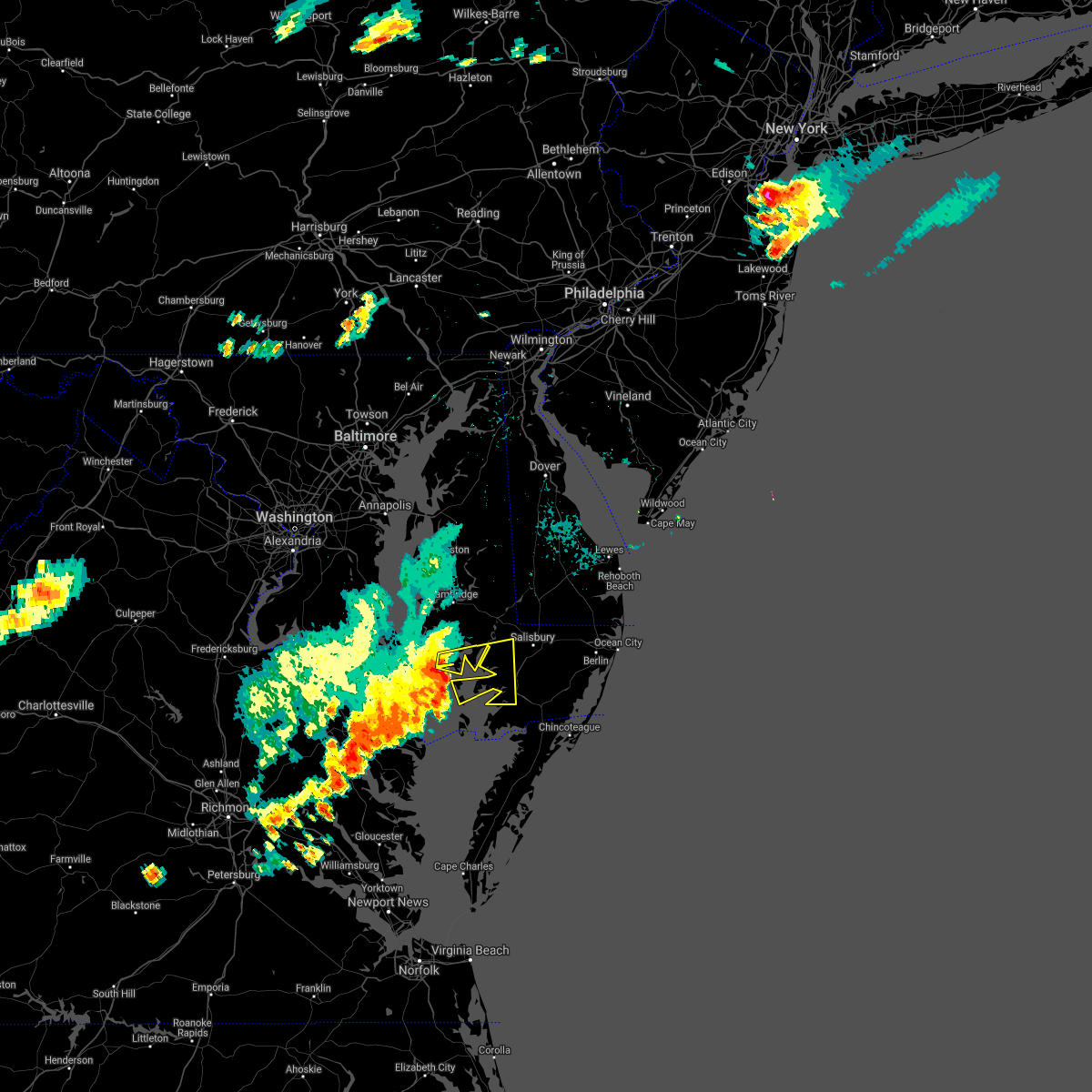 Interactive Hail Maps Hail Map for Dames Quarter, MD