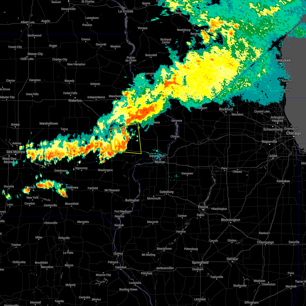 Interactive Hail Maps Hail Map for Iowa City, IA