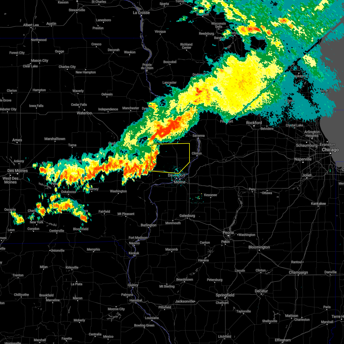 Interactive Hail Maps Hail Map for Davenport, IA