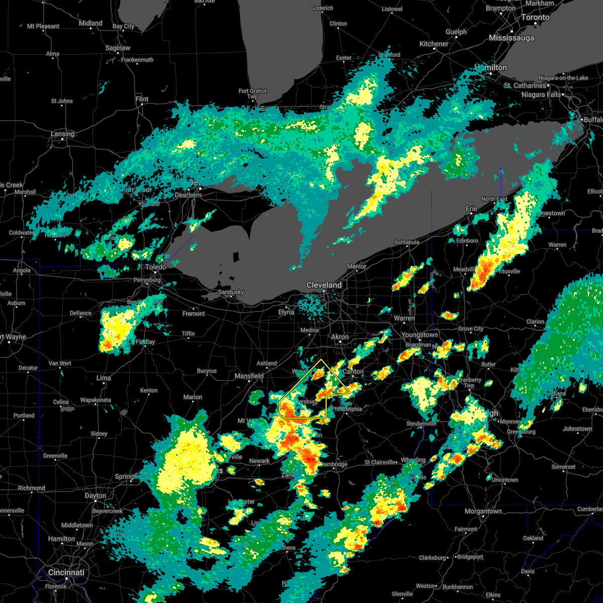 Interactive Hail Maps Hail Map for Fredericksburg, OH