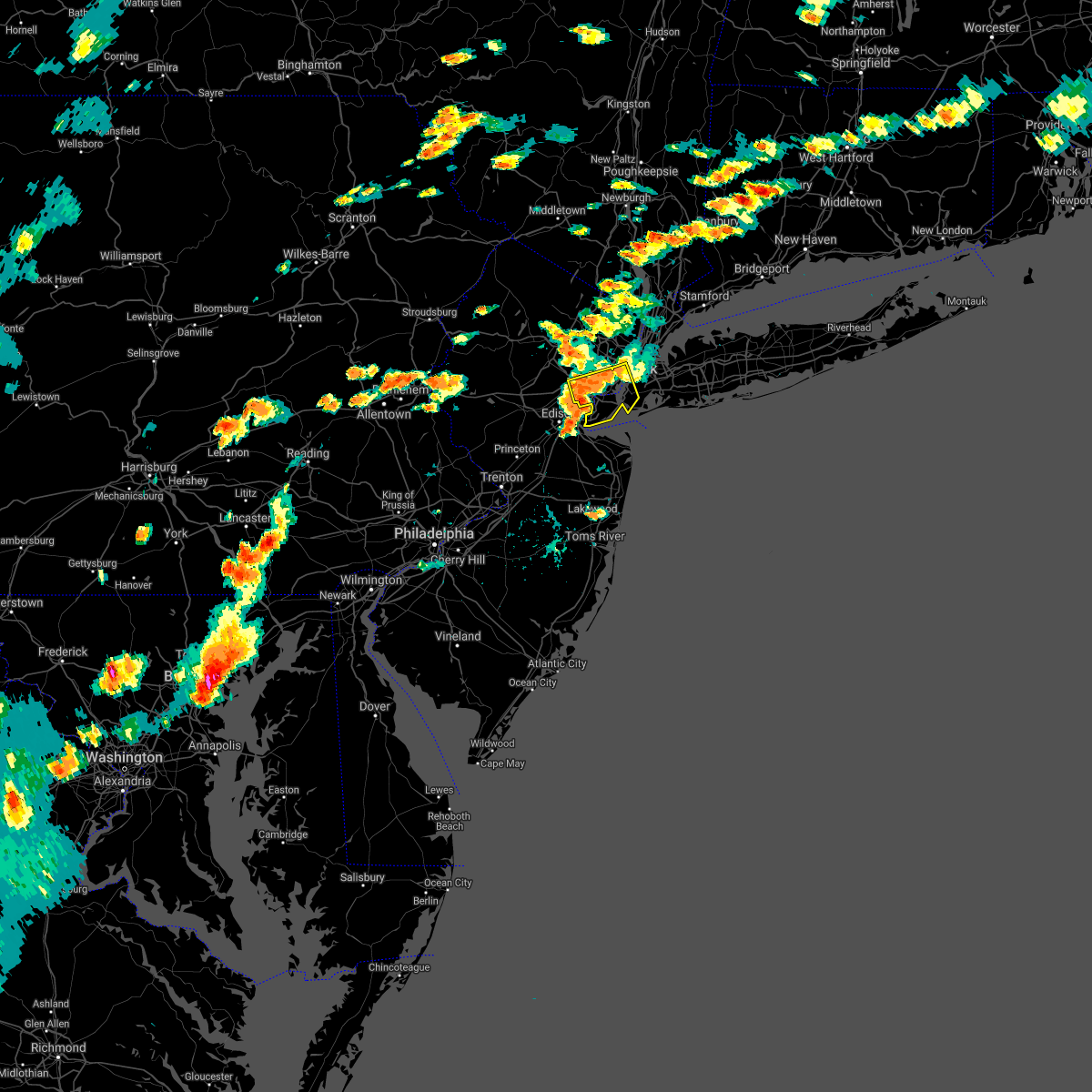 Interactive Hail Maps Hail Map for Elizabeth, NJ