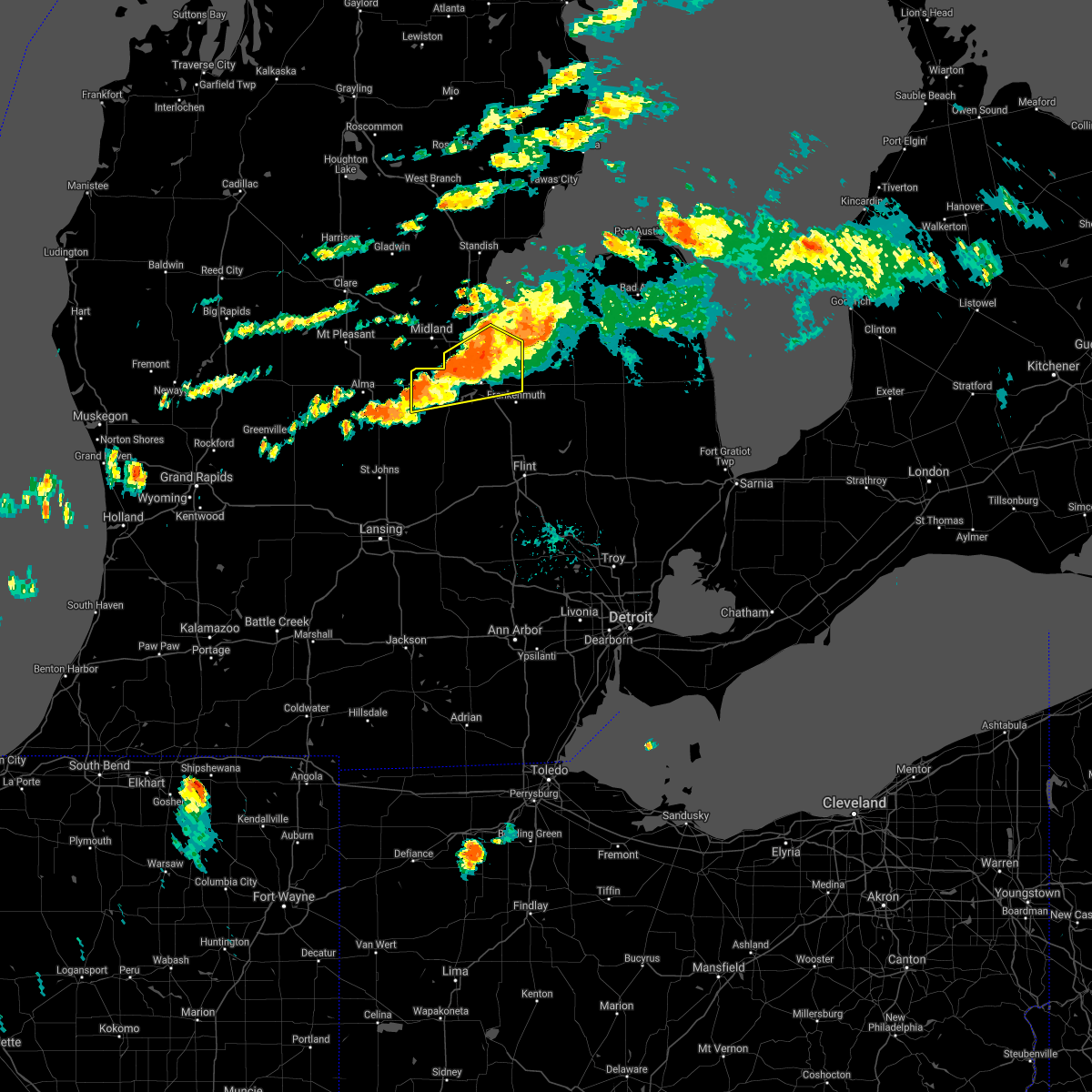 Interactive Hail Maps Hail Map for Robin GlenIndiantown, MI