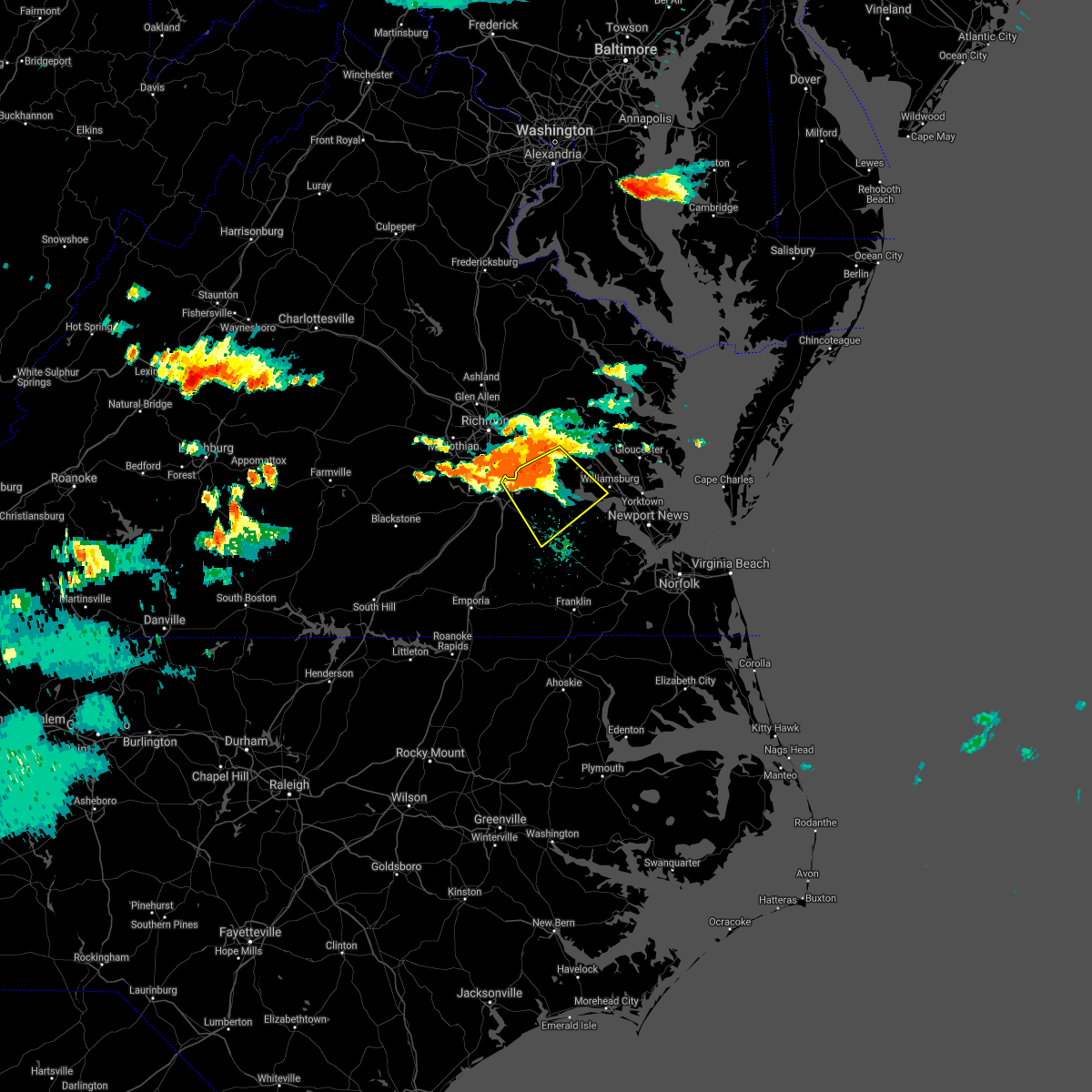 Interactive Hail Maps Hail Map for Waverly, VA