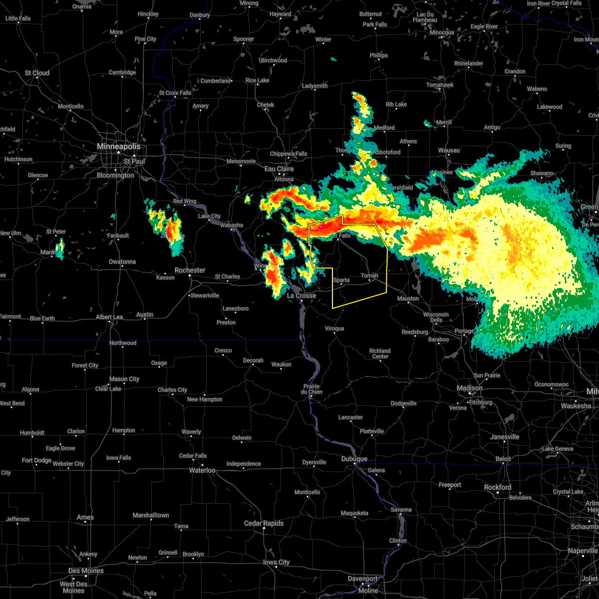 Interactive Hail Maps Hail Map for Oakdale, WI