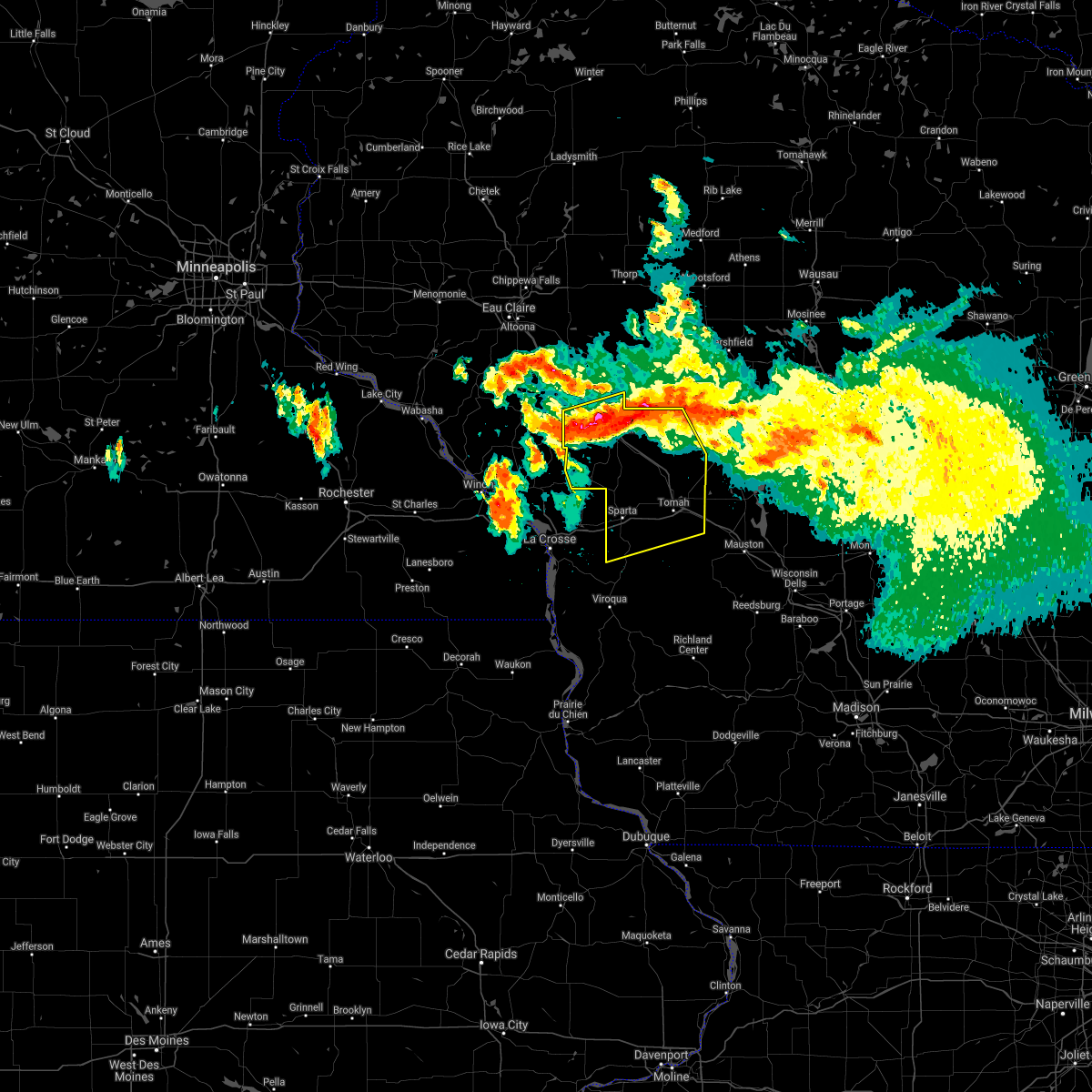 Interactive Hail Maps Hail Map for Sparta, WI