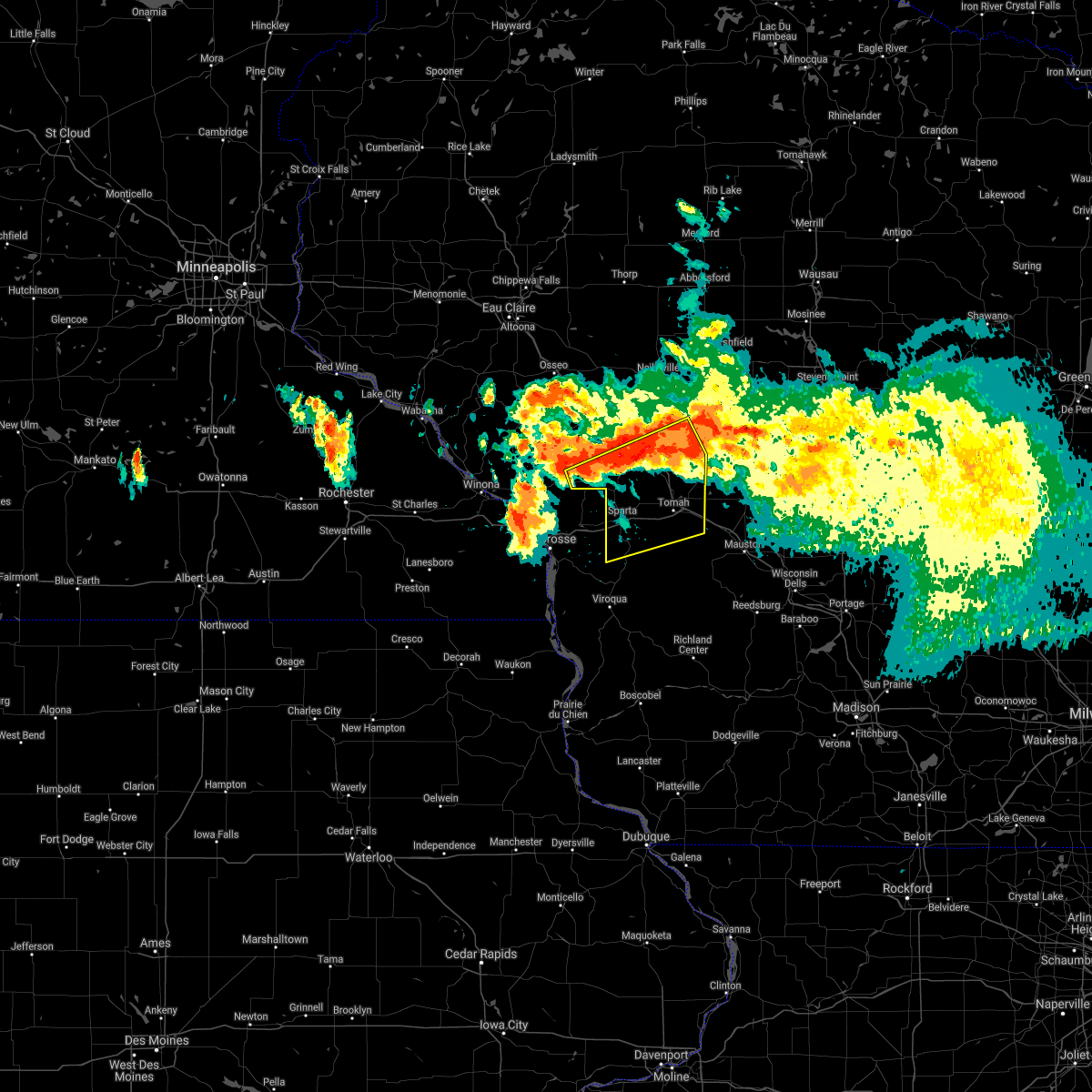 Interactive Hail Maps Hail Map for Sparta, WI