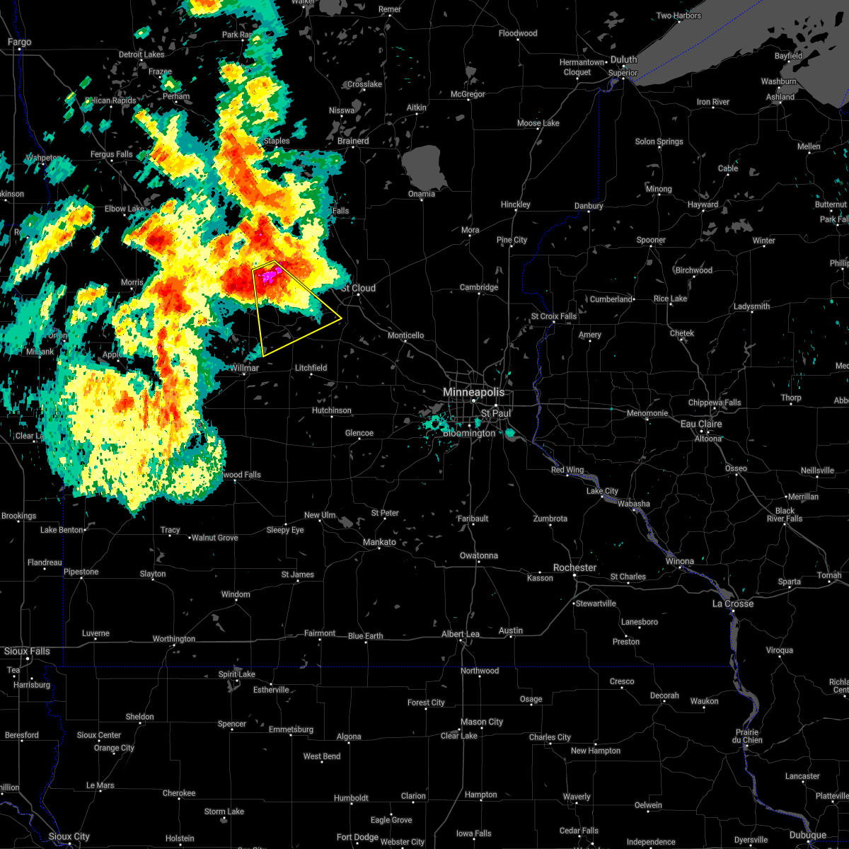 Interactive Hail Maps Hail Map for Paynesville, MN
