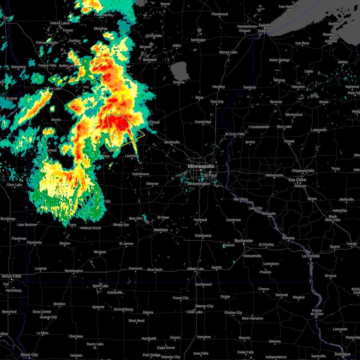 Interactive Hail Maps Hail Map for Paynesville, MN