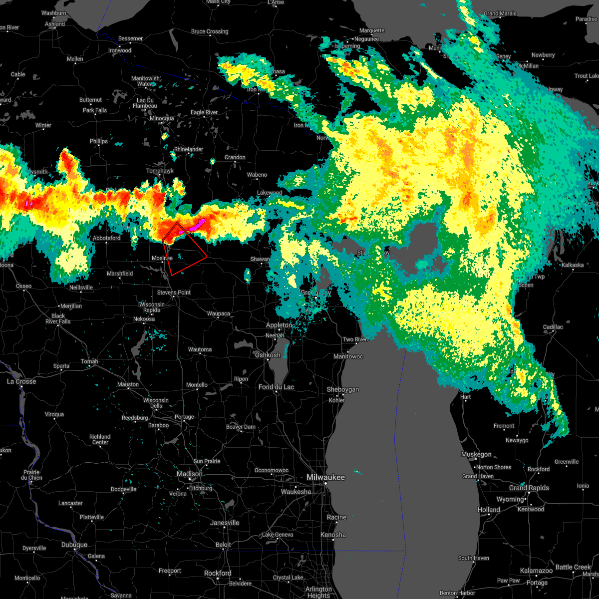 Interactive Hail Maps Hail Map for Wausau, WI