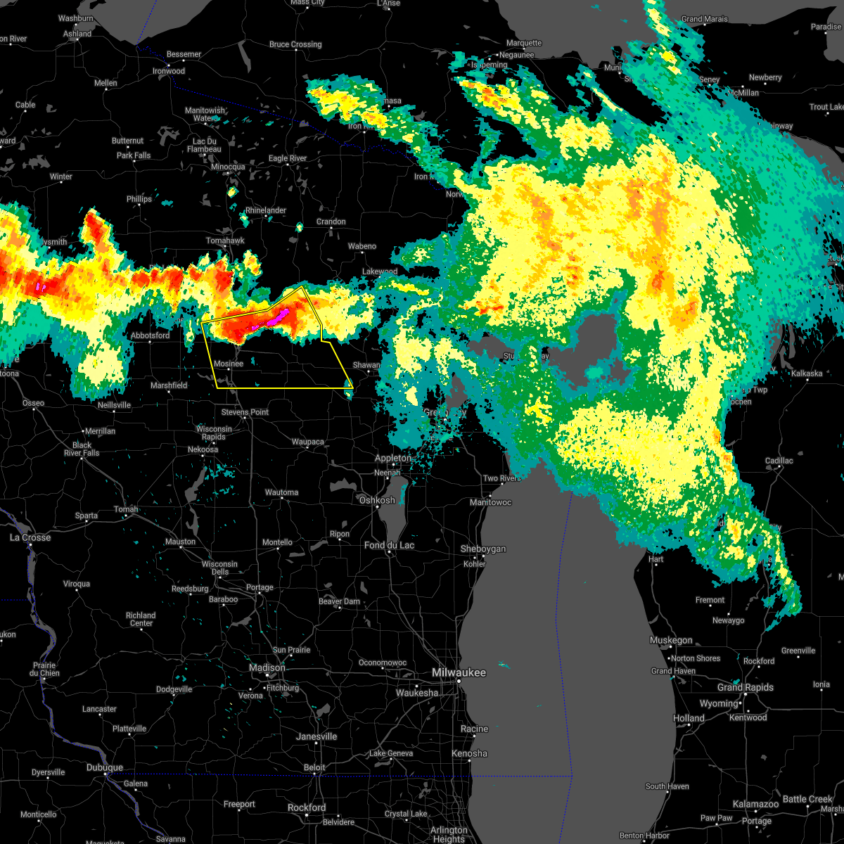 Interactive Hail Maps Hail Map for Wausau, WI