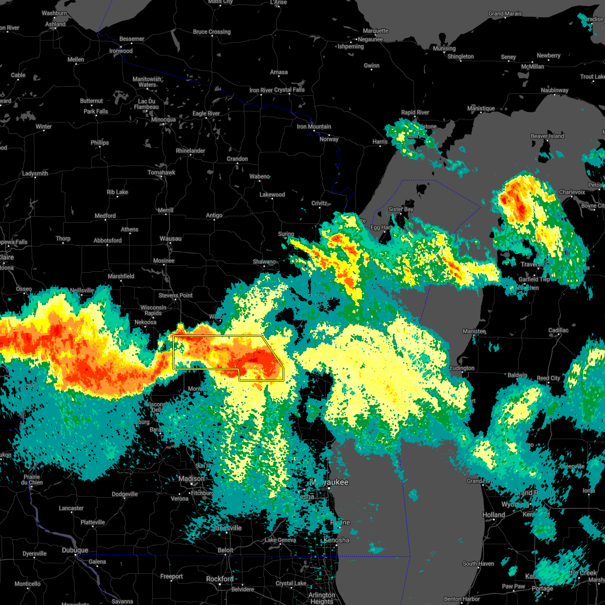 Interactive Hail Maps Hail Map for Wautoma, WI