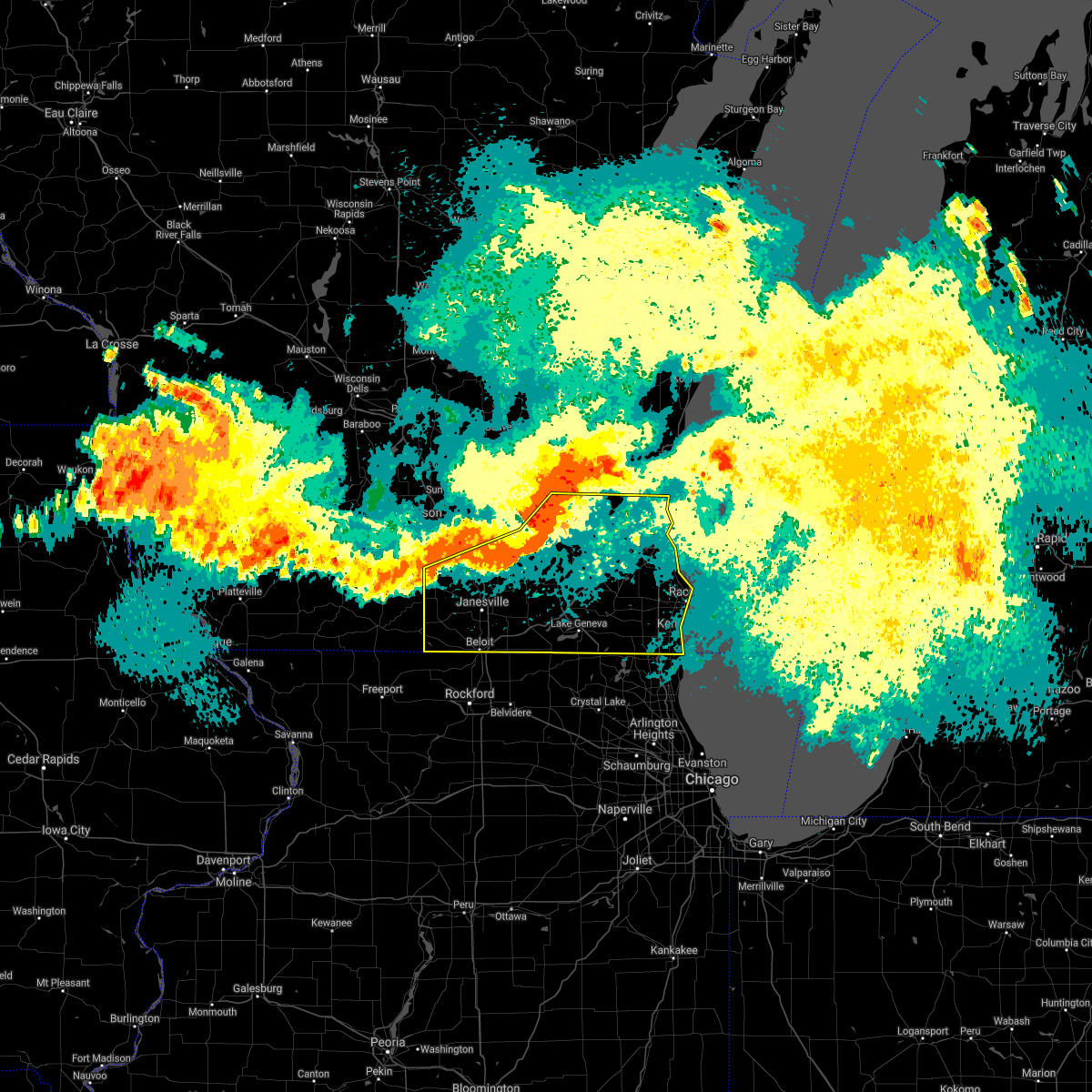 Interactive Hail Maps Hail Map for Evansville, WI