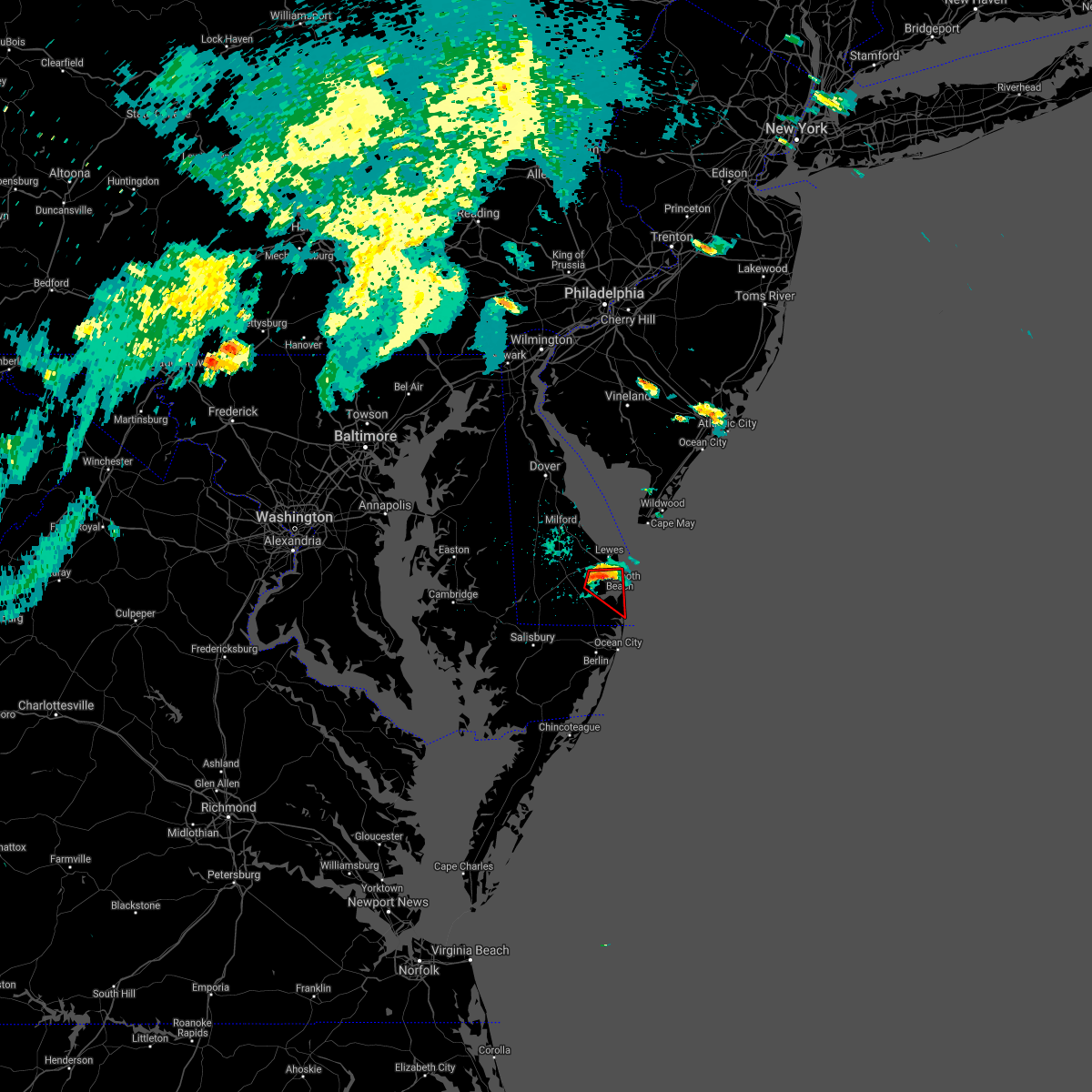 Interactive Hail Maps Hail Map for Rehoboth Beach, DE
