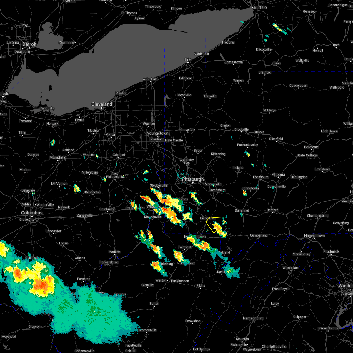 Interactive Hail Maps Hail Map for Uniontown, PA