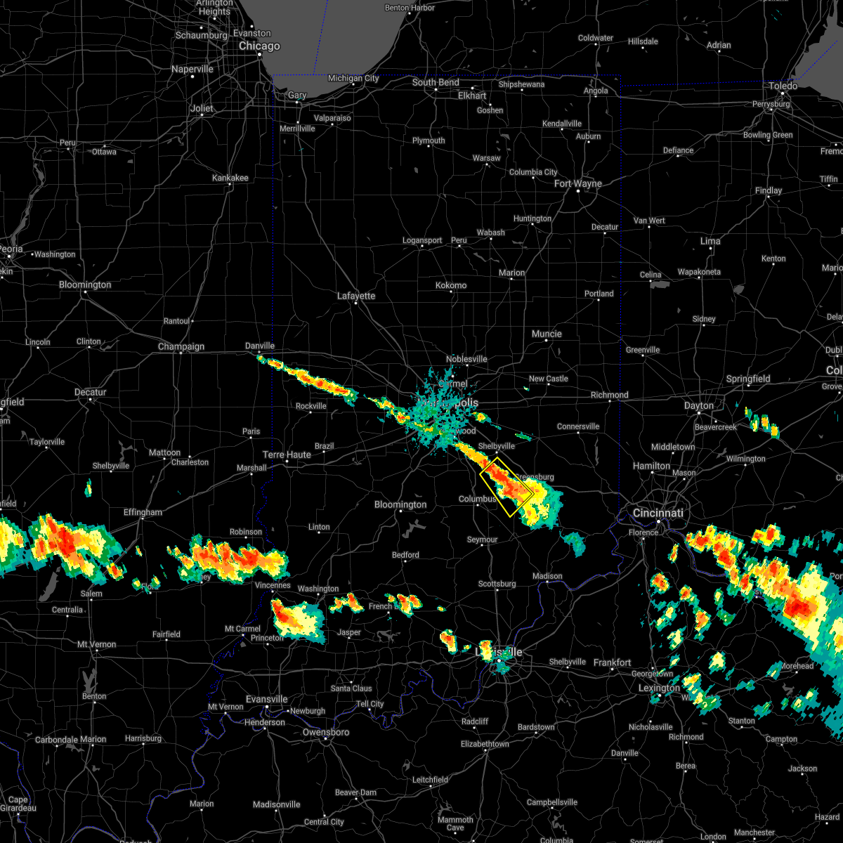 Interactive Hail Maps Hail Map for Hartsville, IN
