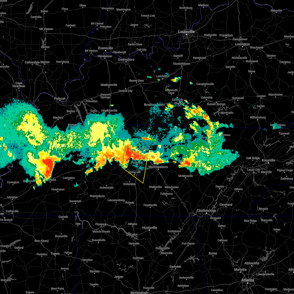 Interactive Hail Maps Hail Map for Nashville, TN