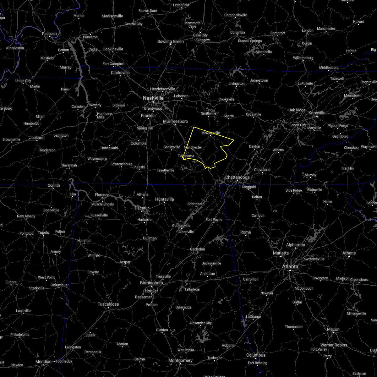 Interactive Hail Maps Hail Map for GruetliLaager, TN