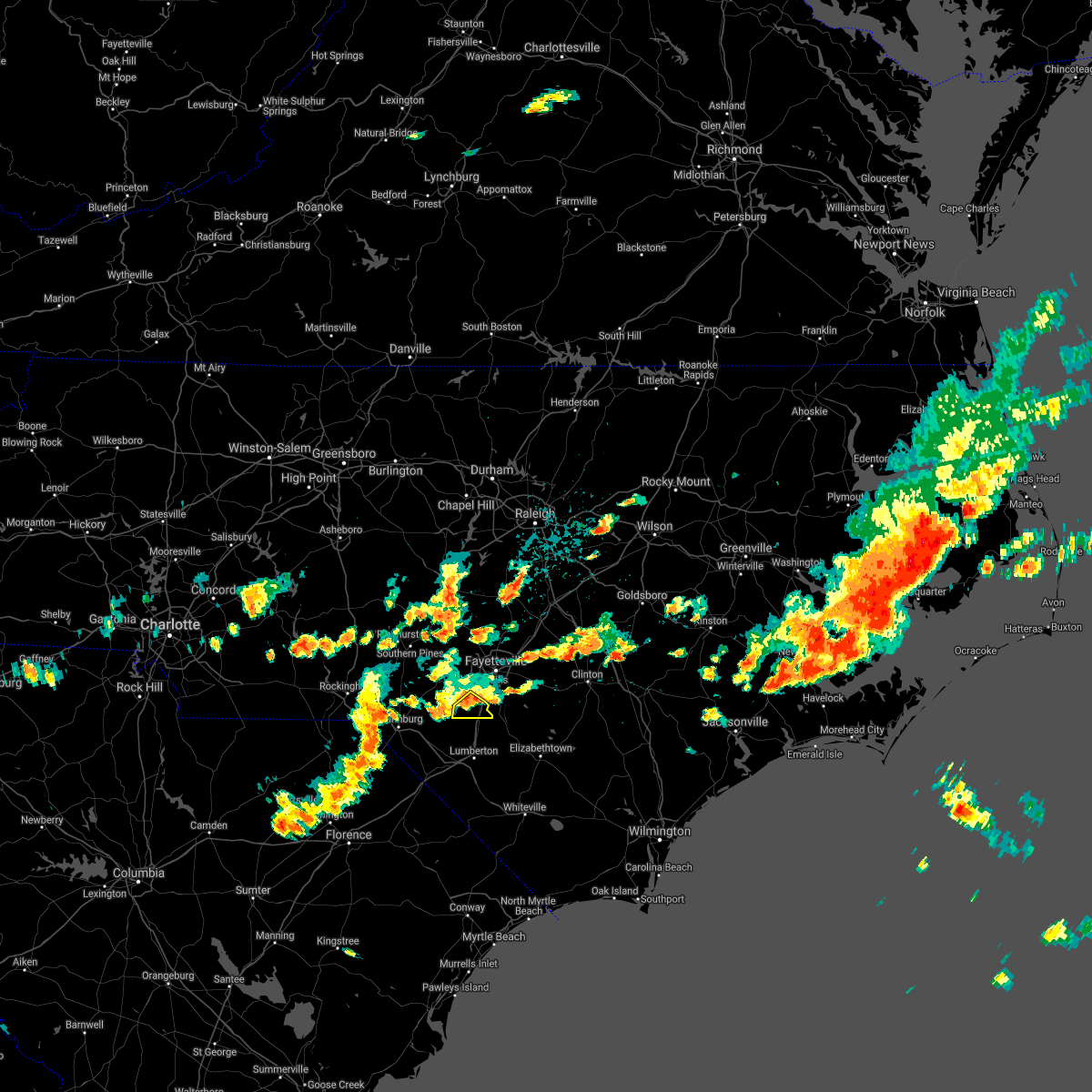 Interactive Hail Maps Hail Map for Lumber Bridge, NC