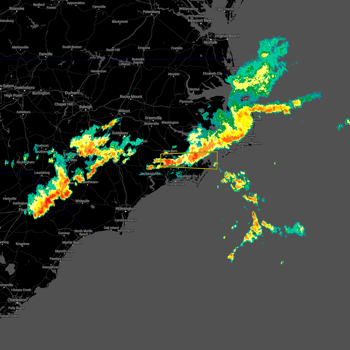 Interactive Hail Maps Hail Map for Oriental, NC