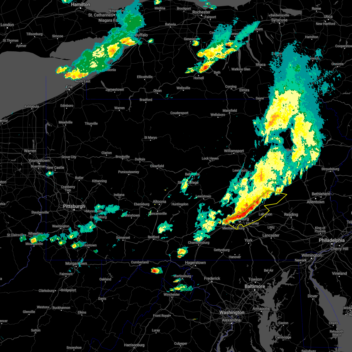 Interactive Hail Maps Hail Map for Pottsville, PA