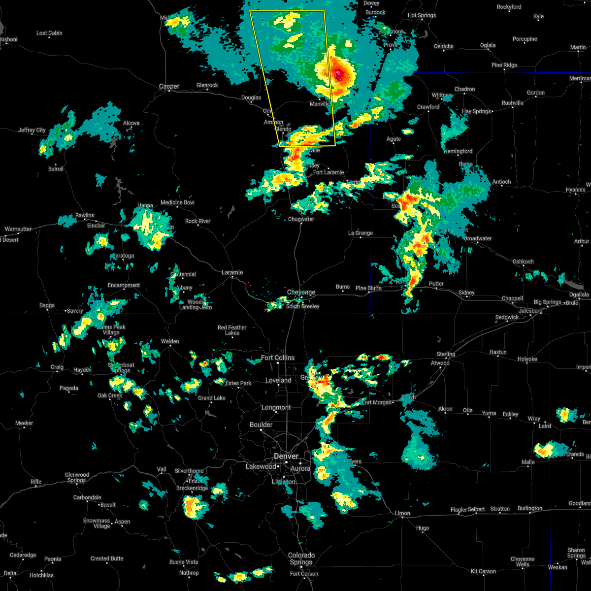 Interactive Hail Maps Hail Map for Glendo, WY