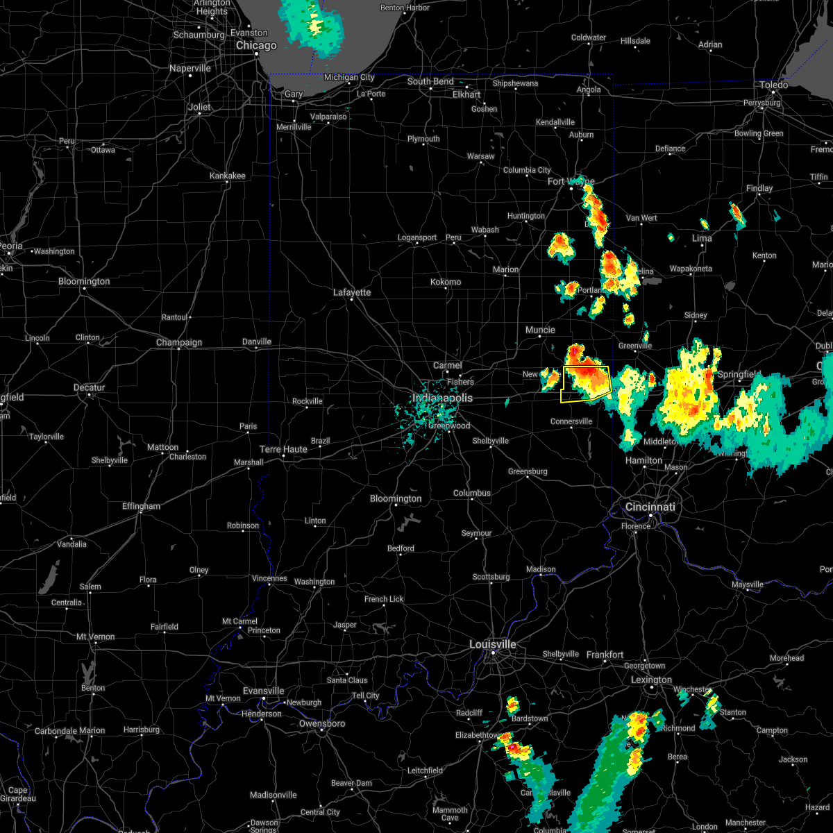 Interactive Hail Maps Hail Map for Fountain City, IN