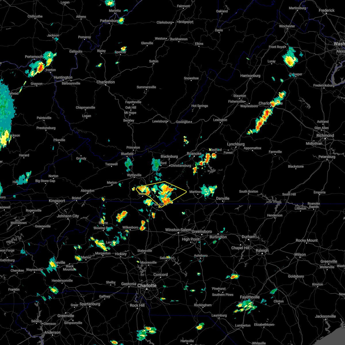 Interactive Hail Maps Hail Map for Fries, VA
