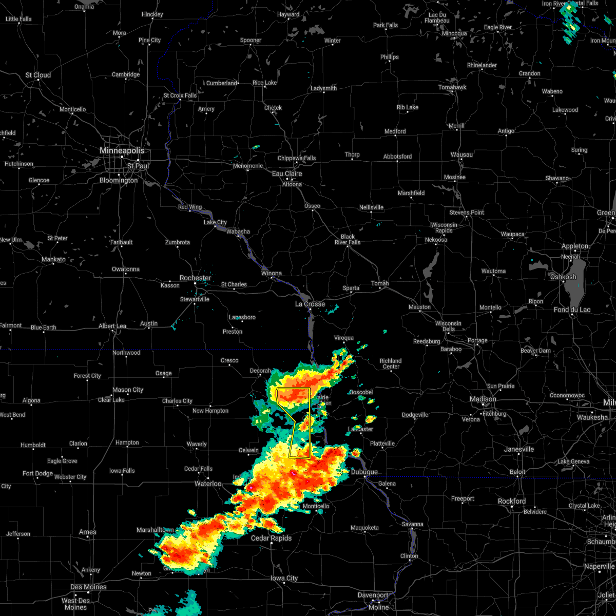 Interactive Hail Maps Hail Map for Luana, IA