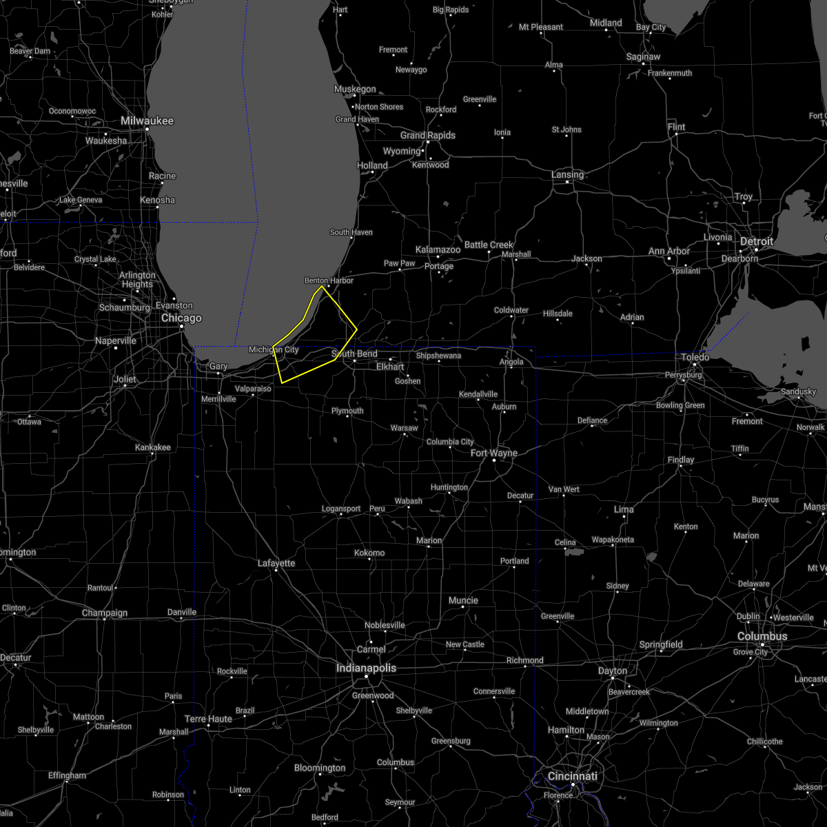 Interactive Hail Maps Hail Map for Baroda, MI