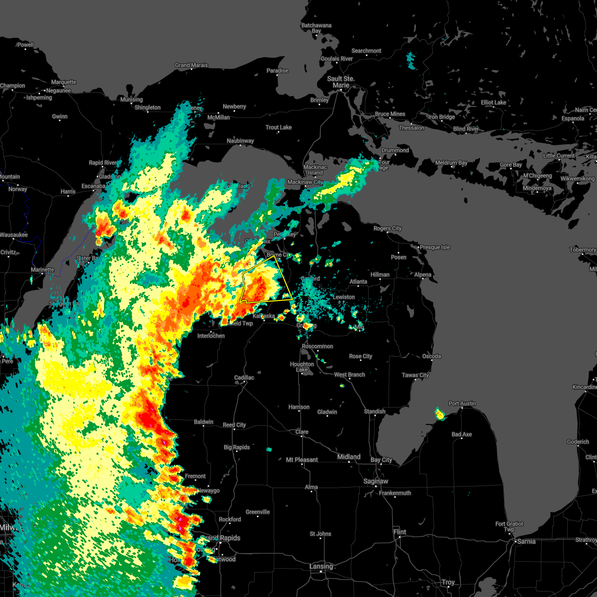 Interactive Hail Maps Hail Map for Central Lake, MI