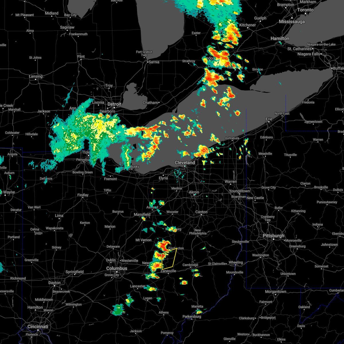 Interactive Hail Maps Hail Map for Zanesville, OH