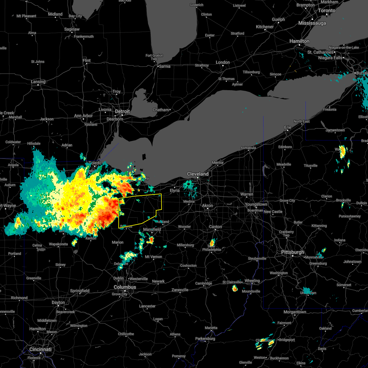 Interactive Hail Maps Hail Map for North Fairfield, OH